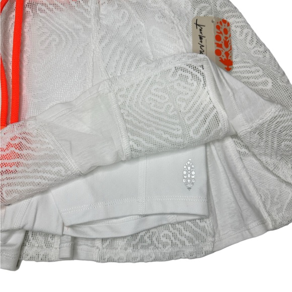 Free‎ People Movement NWT white Mesh Pleated Skort with bike shorts sz XS - Picture 3 of 4
